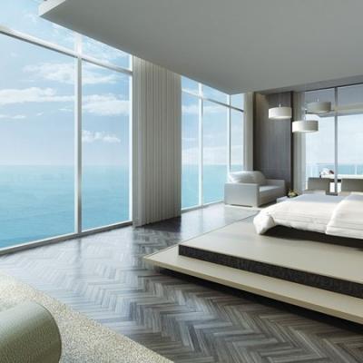 Mansions at Acqualina master bedroom